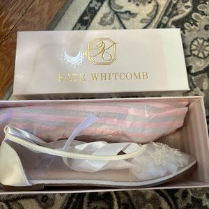 Kate Whitcomb Ivory Wedding Shoes, size 8.5.
